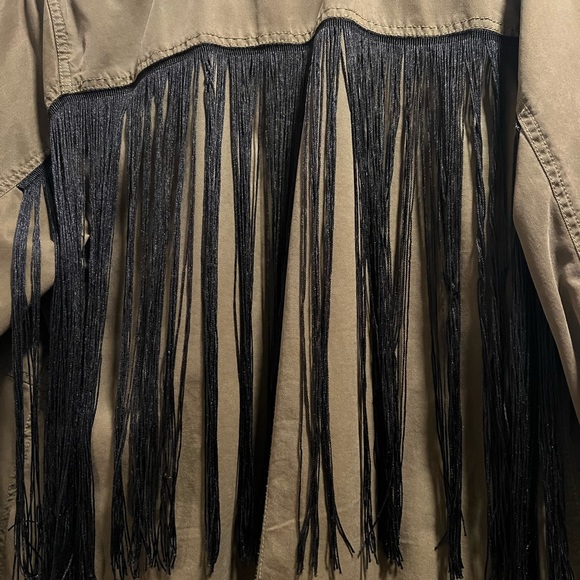 Blank NYC Cargo Jacket with Fringe - Picture 3 of 3
